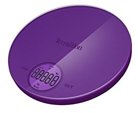Terraillon Halo Balance de Cuisine Ronde Prune 6 kg