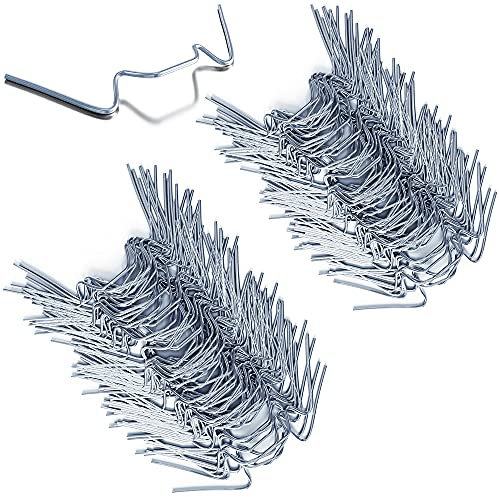 Deuba Clip Fissaggio per Serre Morsetti Antiruggine Kit 100 Pezzi in Acciaio Accessori per Protezione Piante Giardino