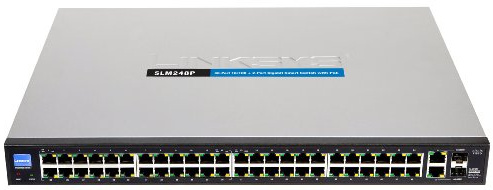 Linksys Cisco slm248p 48-Port 10/100 + 2 porte Gigabit Smart Switch - SFPs/PoE