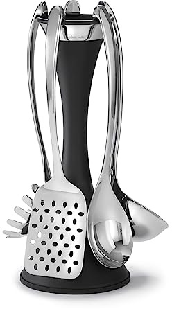 Robert Welch Signature Utensils and Stand Set, 5 Piece - Black