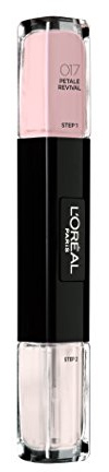 L'Oréal Paris Indefectible Nagellack Nude / 2 in 1 Top Coat und Unterlack in zartem Rosa / 017 Petale Revival / 1 x 10 ml