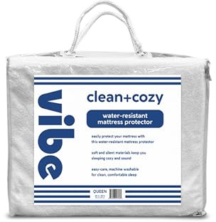Vibe Premium Fitted Washable Terry Cloth Waterproof Mattress Protector, King