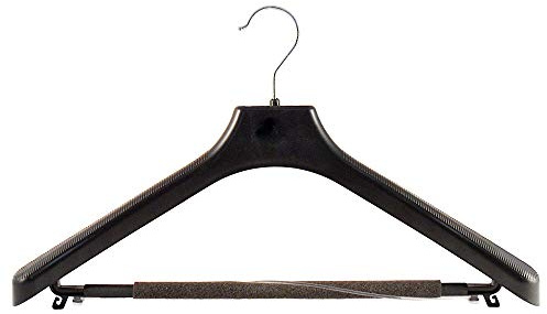 Kleiderbügel für Anzüge und 2-Teiler, Kostümbügel, 45 cm, schwarz, 10 Stück