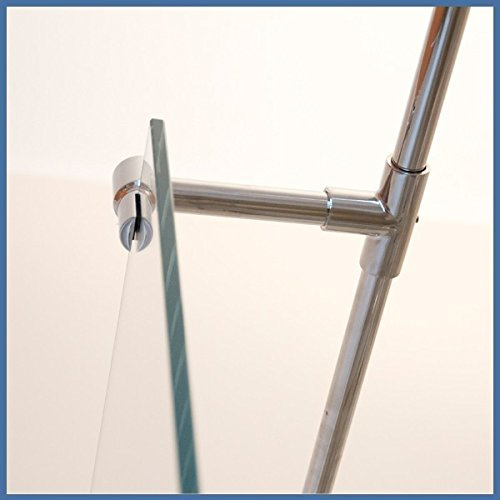 Konzept Design Stabilisierungsstange mit Seitenarm, Stabilisationsstange Eck-Dusche (100cm, Chrom)