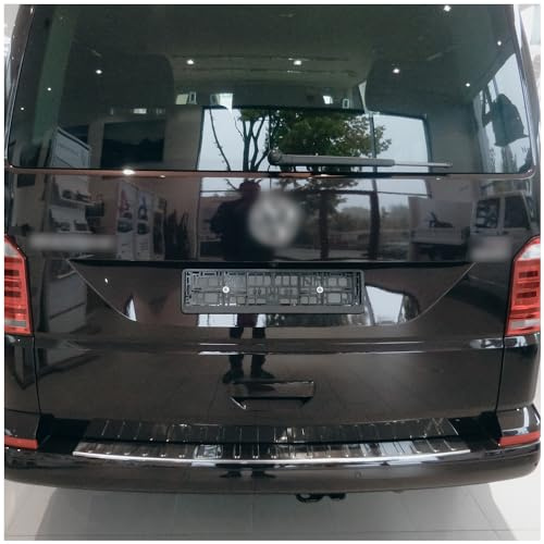 teileplus24 Ladekantenschutz passend für VW T6 T6.1 Multivan Caravelle | 2015-07/2024 Edelstahl Abkantung Passgenau vorinstalliertes Montageband Reinigungstuch Rostfrei