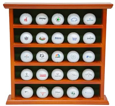 Longridge Golfbälle-Display, Holzschrank, 25 Bälle