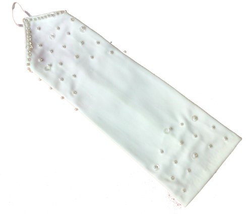 LadyMYP© LUXUS Brauthandschuhe mit Perlen und Pailletten, 27cm (Ivory(Hellcreme))