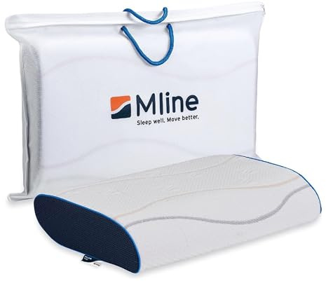 M LINE | Pillow You Blau | Kopfkissen - Memory Foam | Optimale Belüftung - Blau - 55 x 35 x 10 cm