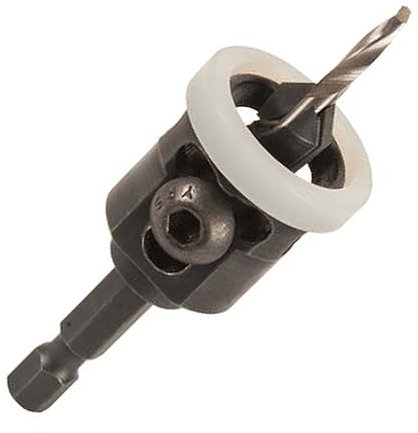 Trend Snappy TCT No.10 Countersink with Depth Stop & 3.25mm HSS Drill, Quick Release System, SNAP/CSDS/10TC, Black