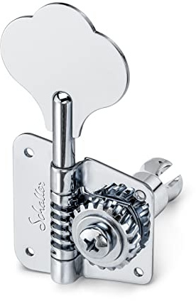 Schaller »ORIGINAL F-SERIES BMF MACHINE HEADS - CHROME - 4L - BMF - SOLID HEADSTOCK POST 20.3mm« Mechaniken für E-Bass - Set mit 4 Stück