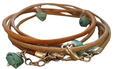 ✿ LEDER & TÜRKISSPLITTER ✿ Leder Wickelarmband