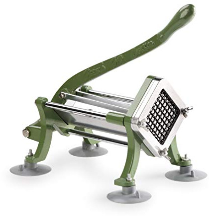 New Star Foodservice 42306 Commercial Grade French Fry Cutter with Suction Feet, 3/8, Green