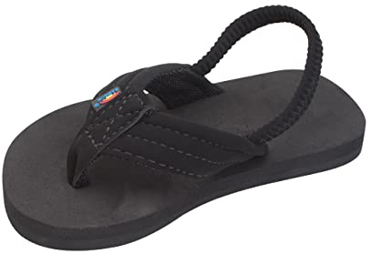 Rainbow Sandals Kid's Grombow's Soft Top Rubber w/Neoprene Strap, Black, Kid's 05-06 w/backstrap B(M) US
