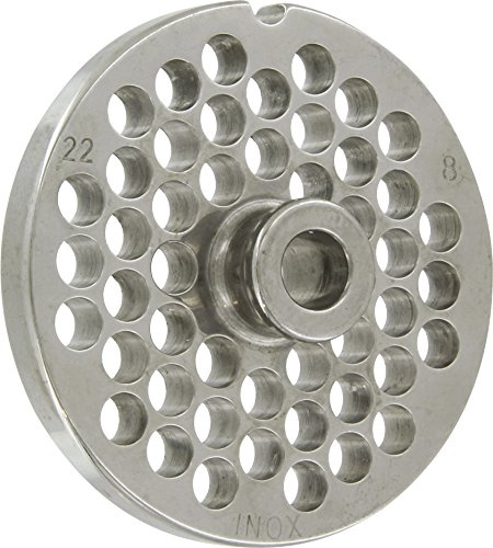 REBER PIASTRA TRAFILA PIASTRA TC. 22 D. 8 ACCIAIO inox AISI-420 per tritacarne elettrico n.22 diametro fori:8 millimetri