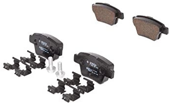 Bosch BP1009 - Auto Bremsbeläge hinten - Bosch-Qualität - für leises Bremsen mit wenig Staub - ECE-R90 zertifiziert - kupferfrei - 1 Set mit 4 Bremsbelägen - Mit Zubehör