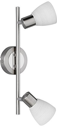Trio Leuchten LED-Balken Carico, nickel matt / chrom, Glas weiß gewischt 871510207