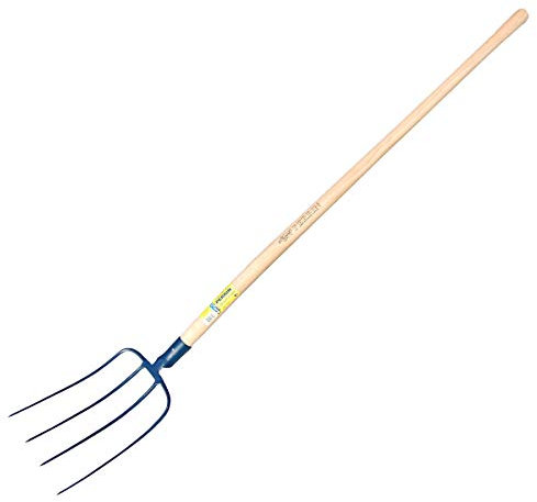 Outils perrin Fourche à Fumier à Douille Emmanché Cintré 135, 4 Dents, 30cm Largeur