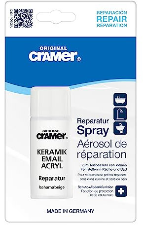 Cramer Reparatur-Spray 50 ml bahamabeige - hochwertiger Aerosol-Reparaturlack für Küche und Bad, zum Ausbessern kleiner Fehlstellen