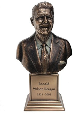 Ronald W. Reagan Bust Statue Cold Cast Bronze 7 1/2 Inch Tall