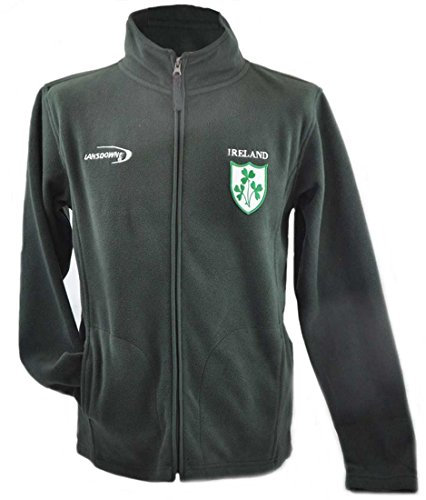Lansdowne Sports Official Collection Men's Bottle Green Full Zip Fleece Jacket, Small