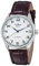 mens watches,Mechanical Watch white Dial Blue Hands PU Band Self-wind Men-standard