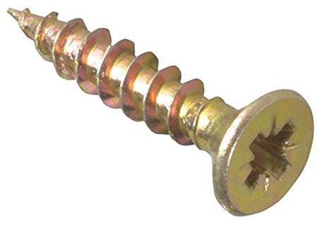 ForgeFix Multi-Purpose Single Thread Screws | 3.0 x 17mm | Zinc Yellow Passivated | Box 200