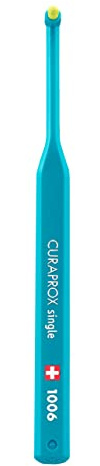 Curaprox Einbüschel-Zahnbürste CS 1006 single. Perfekte Pflege vom Zahnfleischsaum - Zufällige Farbe