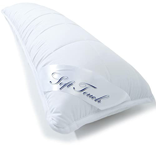 aqua-textil Seitenschläferkissen 40 x 145 cm Reißverschluss Stillkissen 1500g klimaregulierend Oeko-TEX