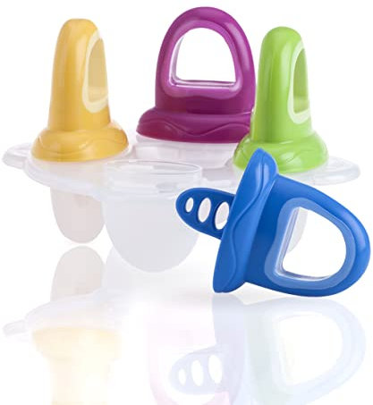 Nuby - Eisformen - Eis am Stiel für Babys und Kleinkinder - Schnullerformen in bunten Farben zum entfrieren - 6+ Monate