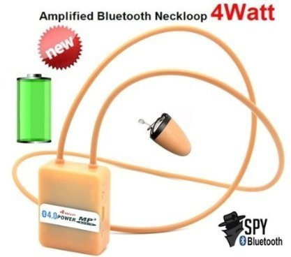 Smartcheater Oreillette sans fil invisible avec tour de cou Bluetooth