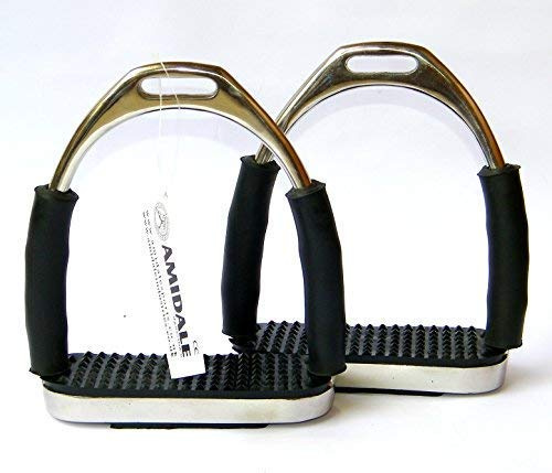 Amidale Four Way Flexi Safety Stirrups Iron S/S Four Way Movement 4.5 Inches