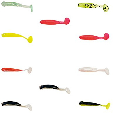 Wurmbaden 10 STK Mini Softbaits Gummifische Angel Köder Forelle Kunstköder Barsch Shads Raubfisch Barschköder