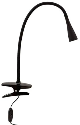 Lindby LED Klemmleuchte Baris (Modern) in Schwarz aus Metall (1 flammig,) - Tischlampe Tischleuchte Leselampe Nachttischlampe Arbeitszimmerleuchte