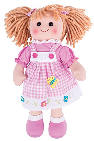 Bigjigs Toys Ava Rag Doll, 34cm Plush Soft Doll from Birth