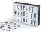My Cinema Lightbox - Boîte à lumière cinéma 30 x 23 cm – Boîte lumineuse avec 100 lettres et chiffres – Panneau lumineux personnalisé, panneaux lumineux à monter soi-même
