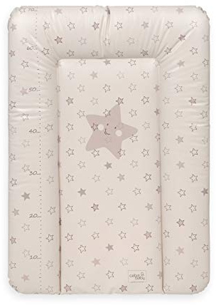 Ceba Baby® Wickelauflage - weiche Wickelunterlage - Baby Wickeltischauflage - 50x70 cm - Abwaschbar - OEKO-TEX® Standard 100 - Made in EU - Beige - 50 x 70 cm