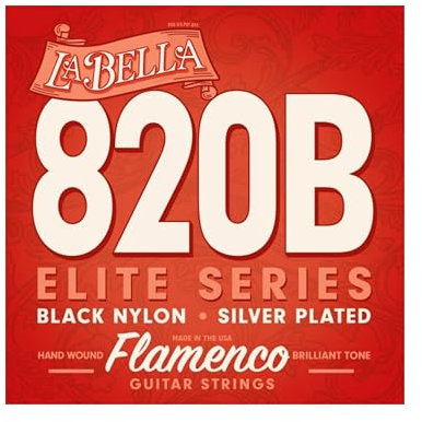La Bella Flamenco 820 B, Saiten für klassische Gitarre, Black Nylon/Silver