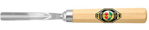 KIRSCHEN Werkzeuge 3240010 | Kerbschnitzbeitel mit Weißbuchenheft Stich 39, gebogen & V-förmig - 10mm
