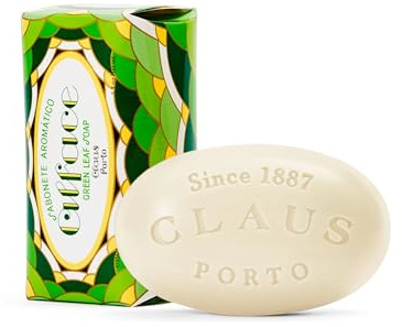 Claus Porto - Alface Green Leaf Body Soap for Men + Women | Energizing, Cleansing, Nourishing | Handcrafted, Aromatic, Fresh, Joyful (150g | 5.3 oz)