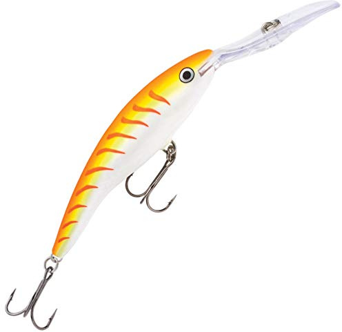 Rapala Orange Tiger UV Deep Dancer-Leurre Balsa avec Bavette-Matériel de Pêche d’Eau Douce-Prof de Nage 9m-Taille 11cm / 22g-Fabriqué en Estonie Unisex-Adult, 11 cm / 22 g