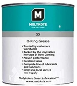 Molykote 55 O-Ring Grease graisse de aro-o) – pour joints de caoutchouc/plastique et métal en systèmes pneumatiques et automobile. Matériel : Lubrifiant, graisse de silicone. Couleur Blanc. 100 gr