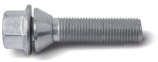 H&R Radschraube Kegelbund mit bewegliche Kegelbund M14x1.50 - Länge 48mm (z.B. kompatibel mit BMW, Volvo)