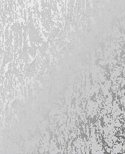 Superfresco Silver Milan Illusion Cork Textured Metallic Plain | Paste The Paper | Silver Plain/Textured | Eco-Friendly