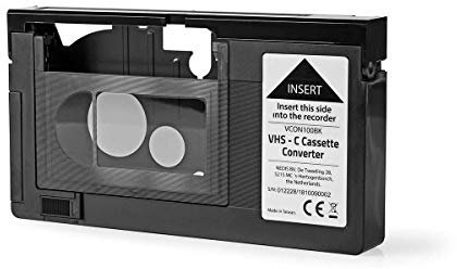 Nedis VHS-C Convertitore, Conversione Da VHS-C a VHS, Collega e usa, Nero