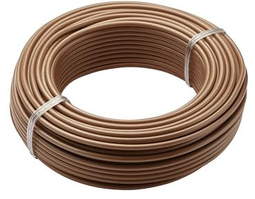 Bobinot de câble - Bobine de fils électrique - Câble électrique - Couronne de câble - Bobinot Câble Rigide 10 mètres H07V-U 1,5 mm ² - Marron - 110326 Debflex