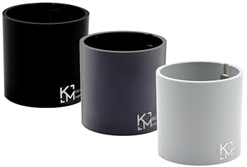 KalaMitica - Set di 3 Cilindri Magnetici 6,5 cm - Ghiaccio, Piombo, Nero - Contenitori Portaoggetti o Porta Vasi Magnetici con Calamita Potente per Lavagne Magnetiche da Parete