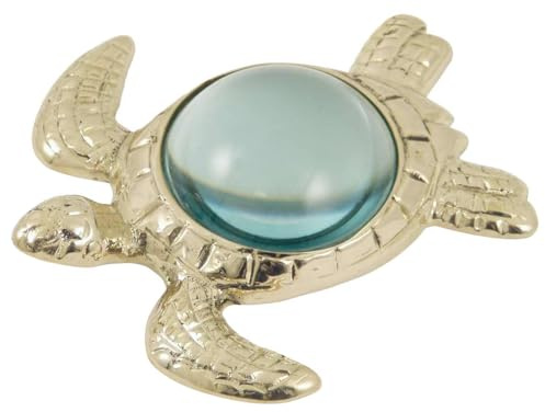 Générique 3102 Loupe Presse-Papier Tortue Marine Laiton Brillant Verni 11,5 x 2,5 x 10 cm