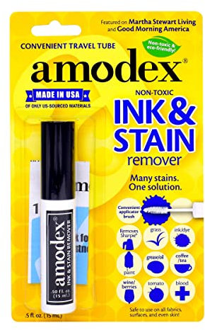 AMODEX Ink & Stain Remover Traveler 0.5oz Bottle with Built-in Brush
