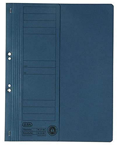 Elba Ösenhefter A4, 1/2 Vorderdeckel, Karton, kfm. Heftung, blau, 50 Stück