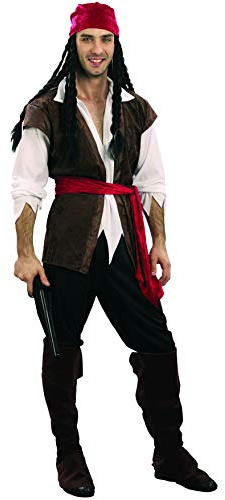 Ciao 16105 - Pirata, Taglia L, Marrone/Bianco/Nero/Rosso
